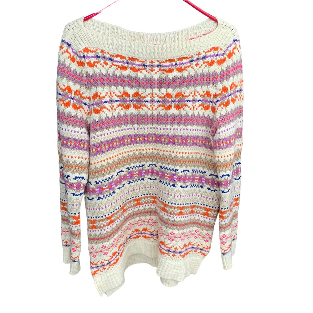 Lauren Ralph Lauren Women’s Crewneck Sweater Multicolor Size Large Cream